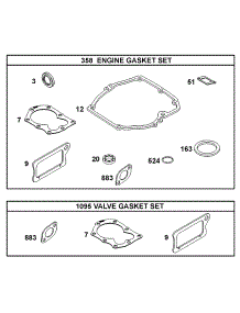Kits / Gasket Sets parts for Briggs & Stratton Engine 10C982-0127-99 from AppliancePartsPros.com