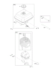 Exhaust System, Fuel Supply parts for Briggs & Stratton Engine 10D132-0002-F8 from AppliancePartsPros.com