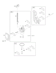 Carburetor parts for Briggs & Stratton Engine 10D132-0110-F8 from AppliancePartsPros.com