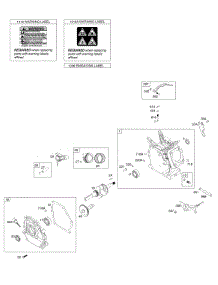 Camshaft, Crankcase Cover, Crankshaft, Cylinder, Operator's Manual, Piston / Rings / Connecting Rod, Warning Label parts for Briggs & Stratton Engine 10D132-0115-F8 from AppliancePartsPros.com