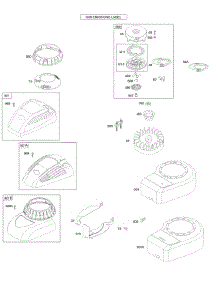 Blower Housing / Shrouds, Flywheel, Rewind Starter parts for Briggs & Stratton Engine 10D902-0121-B1 from AppliancePartsPros.com