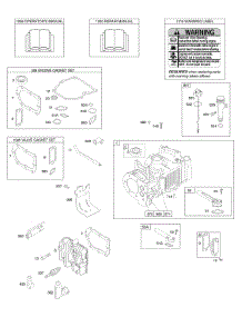Cylinder, Cylinder Head, Gasket Set - Engine, Gasket Set - Valve, Lubrication, Operator's Manual, Warning Label parts for Briggs & Stratton Engine 10E902-0100-B1 from AppliancePartsPros.com