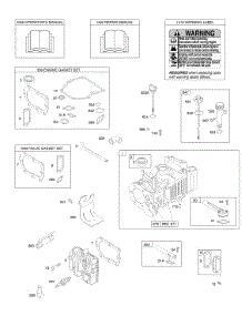 Cylinder, Cylinder Head, Gasket Set - Engine, Gasket Set - Valve, Lubrication parts for Briggs & Stratton Engine 10F902-0112-B1 from AppliancePartsPros.com