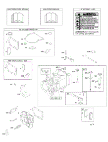 Cylinder, Cylinder Head, Gasket Set - Engine, Gasket Set - Valve, Lubrication, Operator's Manual, Warning Label parts for Briggs & Stratton Engine 10H902-0333-E1 from AppliancePartsPros.com