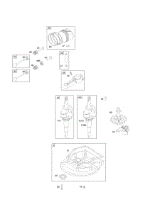 Camshaft, Crankcase Cover / Sump, Crankshaft, Piston / Rings / Connecting Rod parts for Briggs & Stratton Engine 10K902-0346-E1 from AppliancePartsPros.com