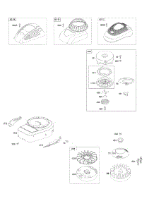 Blower Housing / Shrouds, Flywheel, Rewind Starter parts for Briggs & Stratton Engine 10L602-0576-F2 from AppliancePartsPros.com