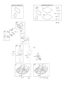 Camshaft, Crankcase Cover / Sump, Crankshaft, Gasket Set - Engine, Gasket Set - Valve, Piston / Rings / Connecting Rod parts for Briggs & Stratton Engine 10L802-5258-F1 from AppliancePartsPros.com