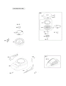 Blower Housing / Shrouds, Flywheel, Rewind Starter parts for Briggs & Stratton Engine 10M902-0113-E1 from AppliancePartsPros.com