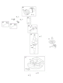 Camshaft, Crankcase Cover / Sump, Crankshaft, Piston / Rings / Connecting Rod parts for Briggs & Stratton Engine 10S902-0833-B1 from AppliancePartsPros.com