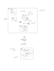 Carburetor, Fuel Supply parts for Briggs & Stratton Engine 10T502-0495-E1 from AppliancePartsPros.com