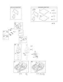 Camshaft, Crankcase Cover / Sump, Crankshaft, Gasket Set - Engine, Gasket Set - Valve, Piston / Rings / Connecting Rod parts for Briggs & Stratton Engine 10T502-1264-B1 from AppliancePartsPros.com