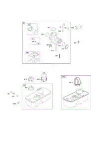 Carburetor, Fuel Supply parts for Briggs & Stratton Engine 10T802-0127-B1 from AppliancePartsPros.com