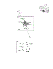 Carburetor parts for Briggs & Stratton Engine 10U232-0001-01 from AppliancePartsPros.com