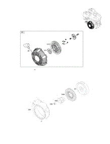 Blower Housing, Flywheel, Rewind Starter parts for Briggs & Stratton Engine 10U232-0002-01 from AppliancePartsPros.com