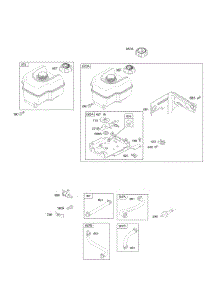 Fuel Tank, Fuel Hoses parts for Briggs & Stratton Engine 110402-0218-E1 from AppliancePartsPros.com