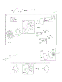 Cylinder Head, Valve Gasket Set parts for Briggs & Stratton Engine 110412-0223-E1 from AppliancePartsPros.com