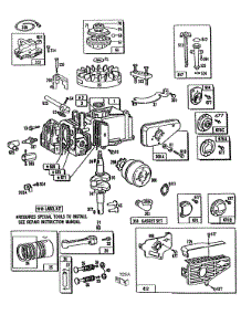 Cylinder,Mufflers,Piston Grp parts for Briggs & Stratton Engine 110702-0250-01 from AppliancePartsPros.com