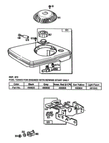 Fuel Tank Assy, Control Brkt parts for Briggs & Stratton Engine 110702-3118-02 from AppliancePartsPros.com
