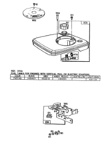 Fuel Tank Assy, Control Brkt parts for Briggs & Stratton Engine 110707-3100-99 from AppliancePartsPros.com