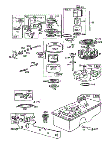 Fuel Tank Assy,A / C,Rewind parts for Briggs & Stratton Engine 110907-3186-01 from AppliancePartsPros.com