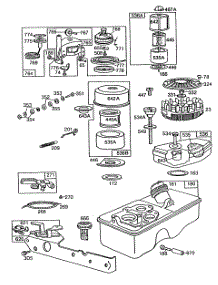 Fuel Tank Assy,A / C,Rewind parts for Briggs & Stratton Engine 110908-1223-01 from AppliancePartsPros.com