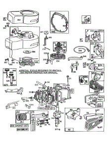 Cyl,Mufflers,Piston,Oil Fill parts for Briggs & Stratton Engine 110987-1181-99 from AppliancePartsPros.com