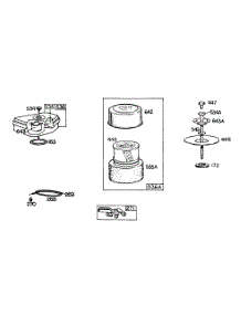 Air Cleaner Groups parts for Briggs & Stratton Engine 110988-0239-99 from AppliancePartsPros.com