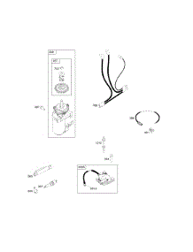 Electric Starter, Ignition parts for Briggs & Stratton Engine 110P05-0002-F1 from AppliancePartsPros.com