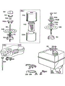 Fuel Tank Assy,Air Cleaner parts for Briggs & Stratton Engine 111212-0177-99 from AppliancePartsPros.com