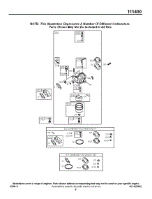Carburetor Group parts for Briggs & Stratton Engine 111432-0123-E1 from AppliancePartsPros.com