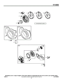 Flywheel Group parts for Briggs & Stratton Engine 111452-0109-E1 from AppliancePartsPros.com