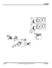 Piston Group parts for Briggs & Stratton Engine 111452-0150-E1 from AppliancePartsPros.com