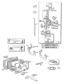 Carburetor Assy,Air Cleaner parts for Briggs & Stratton Engine 111707-0196-01 from AppliancePartsPros.com