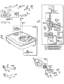 Carburetor, Fuel Tank,Brake parts for Briggs & Stratton Engine 111708-0180-03 from AppliancePartsPros.com