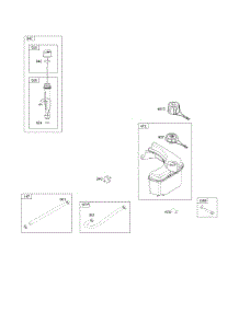 Fuel Supply, Lubrication parts for Briggs & Stratton Engine 111P02-0007-F1 from AppliancePartsPros.com