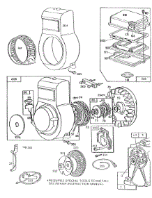 Blower Hsgs,Rewind,Flywheel parts for Briggs & Stratton Engine 112252-0670-01 from AppliancePartsPros.com