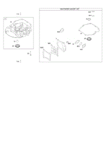 Gasket Set-Engine, Sump parts for Briggs & Stratton Engine 112P02-0117-F2 from AppliancePartsPros.com