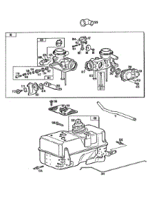 Carburetor & Fuel Tank Assy parts for Briggs & Stratton Engine 113908-2999-01 from AppliancePartsPros.com