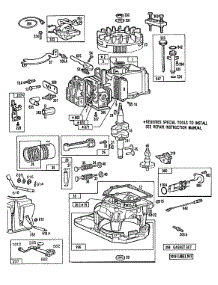 Cyl,Oil Fill,Piston,Sumpbase parts for Briggs & Stratton Engine 113908-2999-01 from AppliancePartsPros.com
