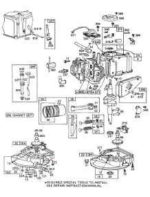 Cyl,Oil Fill,Piston,Sumpbase parts for Briggs & Stratton Engine 113988-0141-99 from AppliancePartsPros.com