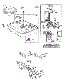 Carburetors & Fuel Tank Assy parts for Briggs & Stratton Engine 114702-3040-01 from AppliancePartsPros.com