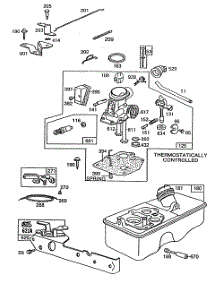 Carburetor & Fuel Tank Assy parts for Briggs & Stratton Engine 114988-0176-01 from AppliancePartsPros.com