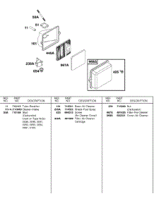 Air Cleaner parts for Briggs & Stratton Engine 115432-0036-02 from AppliancePartsPros.com
