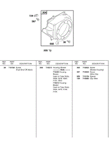 Blower Housing parts for Briggs & Stratton Engine 115432-0050-01 from AppliancePartsPros.com