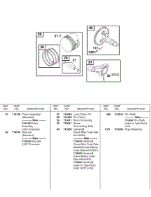 Camshaft, Piston, Rings, Connecting Rod parts for Briggs & Stratton Engine 115432-0050-01 from AppliancePartsPros.com