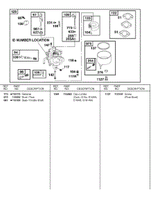 Carburetor parts for Briggs & Stratton Engine 115432-0126-01 from AppliancePartsPros.com