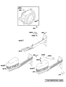 Blower Housing, Control Panel parts for Briggs & Stratton Engine 117432-0235-B1 from AppliancePartsPros.com