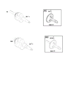Camshaft, Crankshaft parts for Briggs & Stratton Engine 117432-0235-B1 from AppliancePartsPros.com