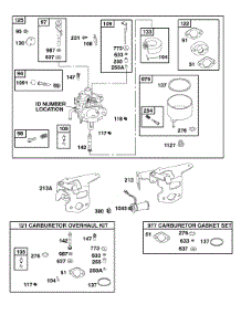 Carburetor, Gasket Set - Carburetor, Kit - Carburetor Overhaul parts for Briggs & Stratton Engine 117432-0236-E3 from AppliancePartsPros.com