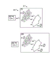 Crankcase Cover, Valves parts for Briggs & Stratton Engine 117432-0552-A1 from AppliancePartsPros.com